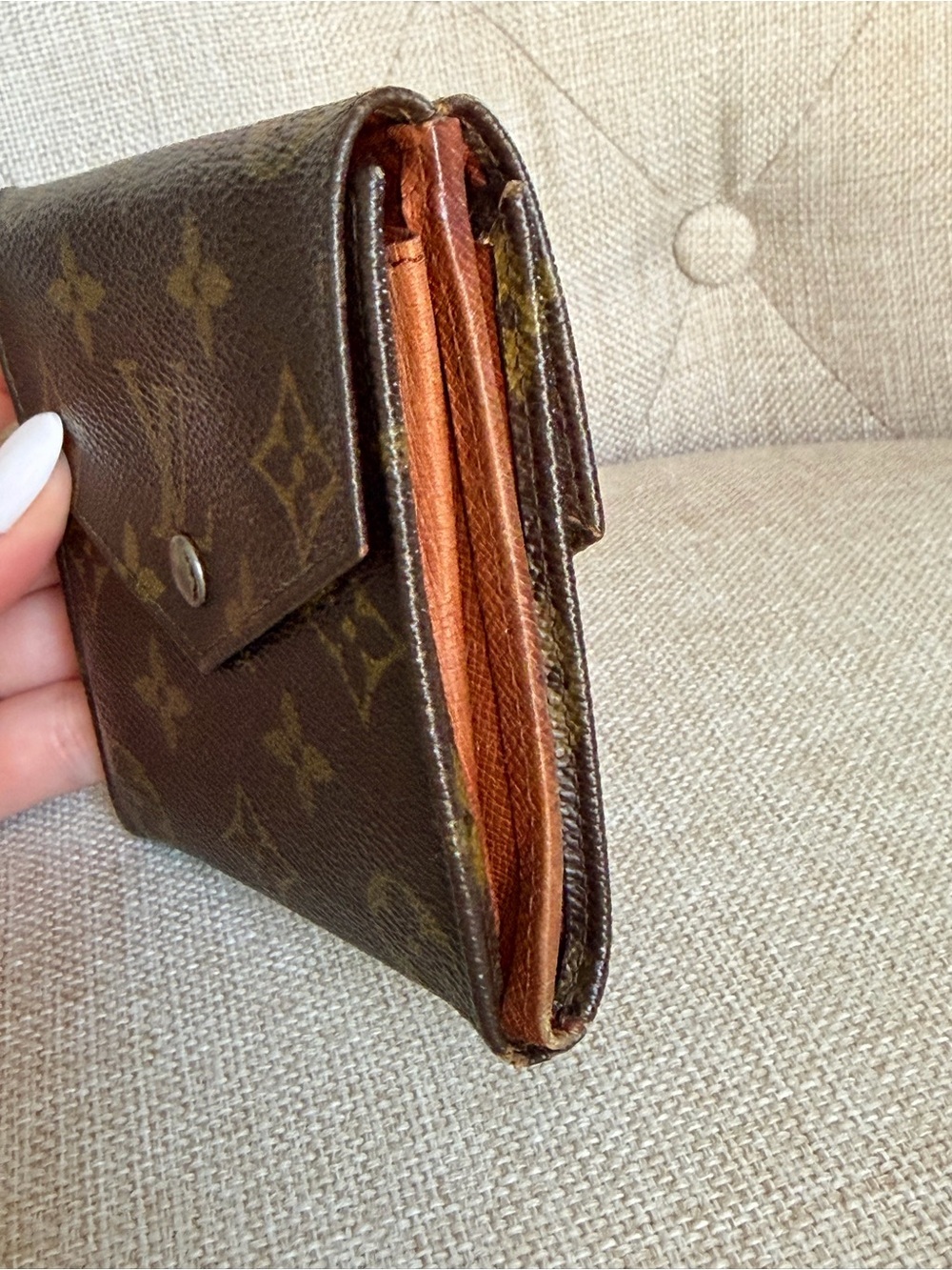 Louis Vuitton Vintage Monogram Elise Compact Bifold Coin Wallet 1990 France - Picture 10 of 14